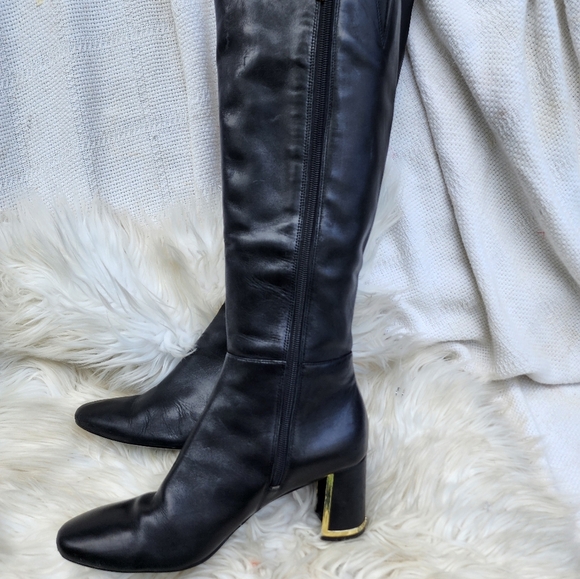 Karl Lagerfield signature knee high boots 8.5 - Picture 2 of 15